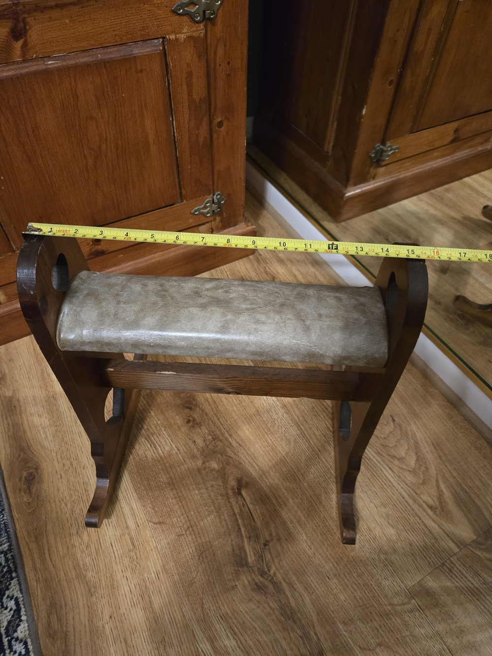 Wooden Rocking Foot Stool - Picture 6 of 6